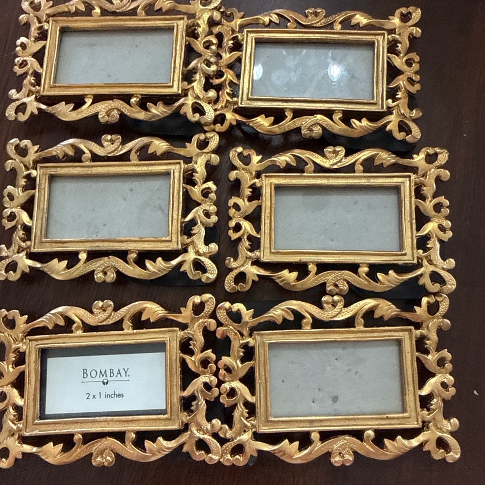 Bombay Gold Ornate Rectangular Frame Set - Small Decorative Frames
